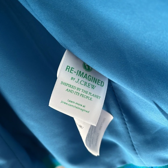 J. Crew green and teal checkered blazer with orange piping - Picture 6 of 6